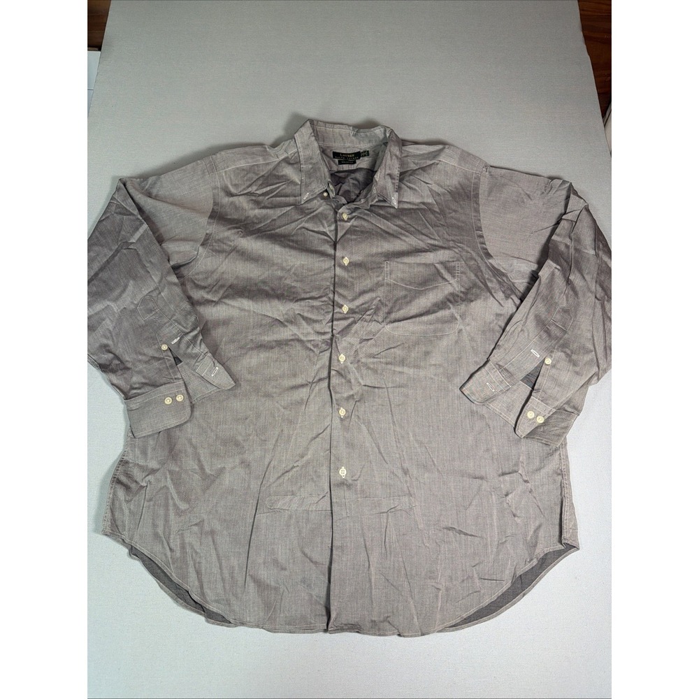 Lauren Ralph Lauren Men Classic Fit Button Down Dress Shirt Gray 18 34/35